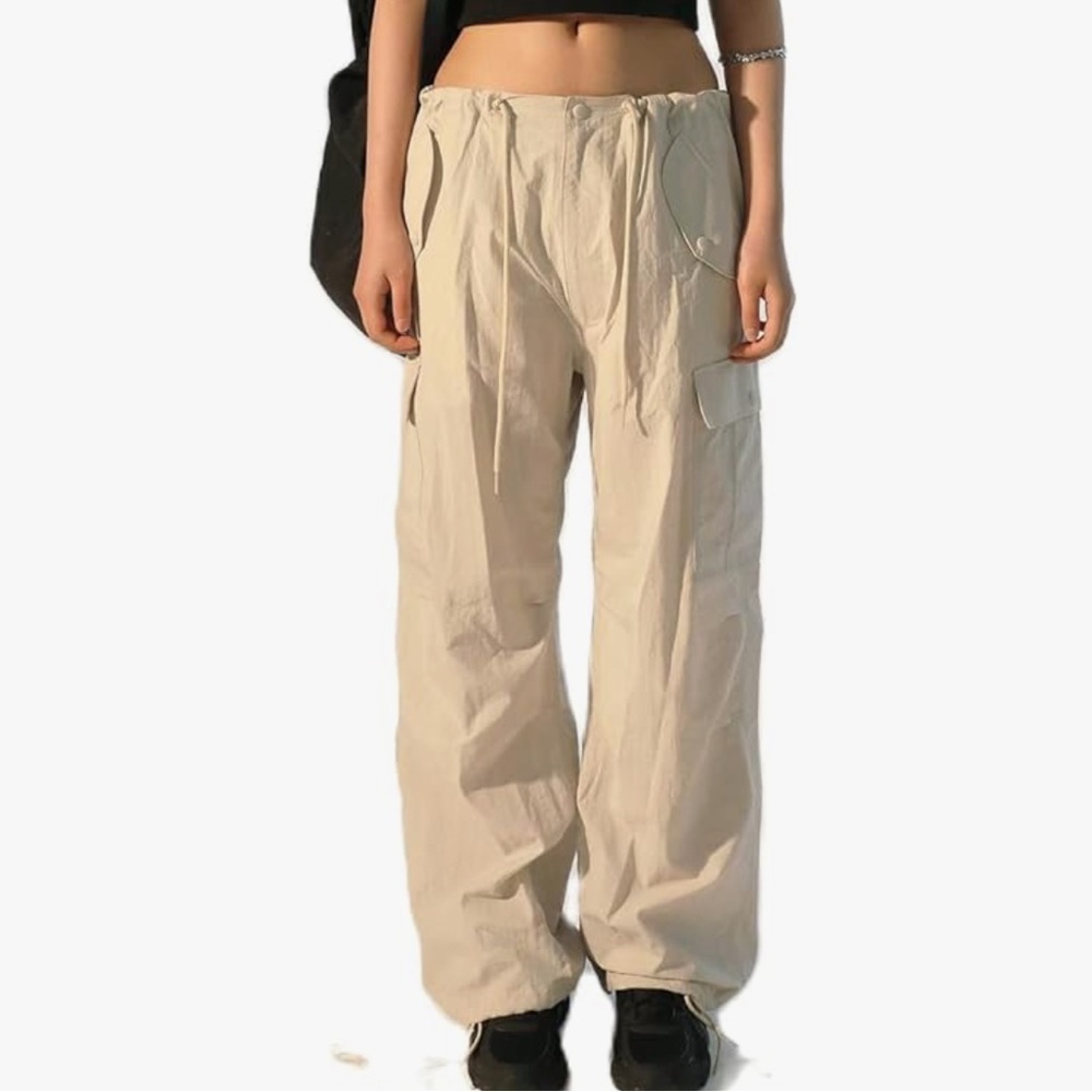 Drawstring Cargo Baggy Pants